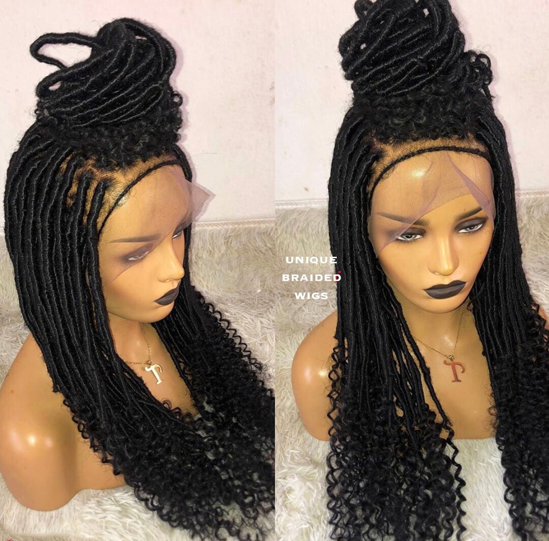Braided Wig Goddess Locs Wig Dreads Loc Wig Full Lace Wigs Etsy