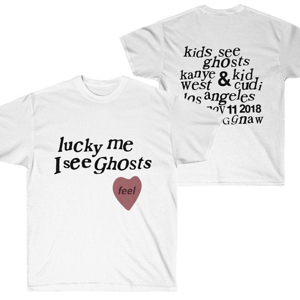 Kids See Ghosts T shirt - Lucky Me I See Ghosts - Kanye West / Kid Cudi Merch Inspired - Kanye West KSG Unisex Ultra Cotton Tee
