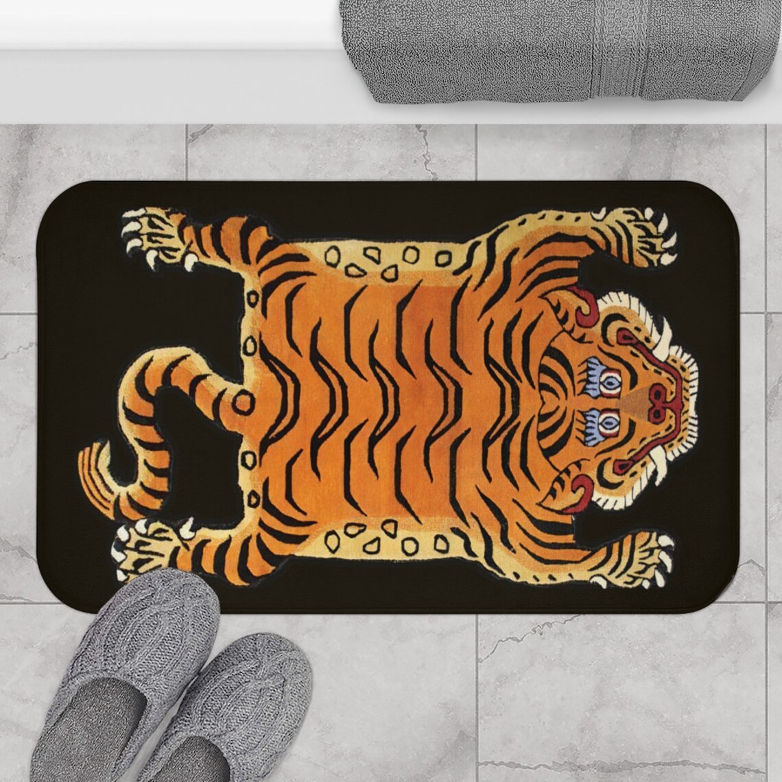 Tibetan Tiger Bath Mat Carpet Etsy