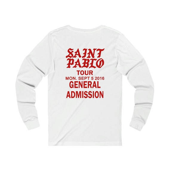 Saint Pablo Tour Kanye West Unisex Concert Jersey Long Saint Pablo Tour Kanye West Unisex Concert Jersey Long