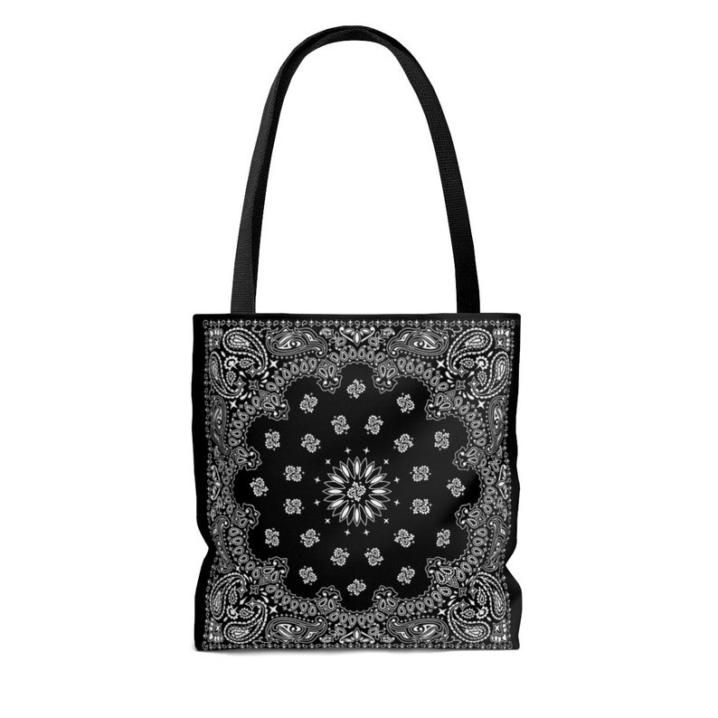 Black Bandana Tote Bag YSL Bandana Bag Saint Laurent Etsy