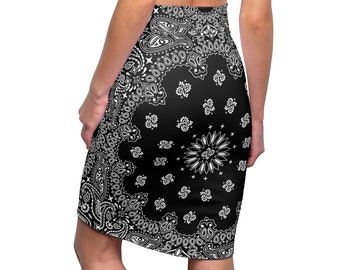 OG Black Bandana Women's Pencil Skirt