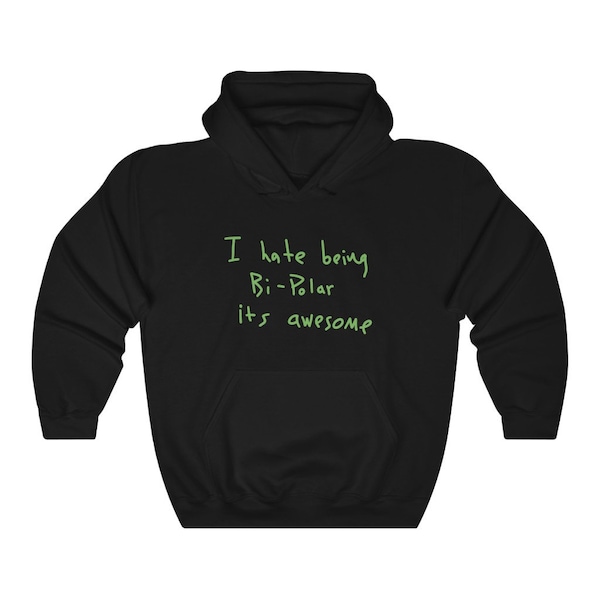 I hate being Bi-Polar it's awesome Kanye West Ye 2018 Album Cover Wyoming Merch Unisex Heavy Blend Hooded Sweatshirt