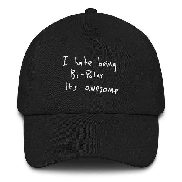 I Hate Being Bi-Polar It's Awesome Kanye West Ye Album cover 2018 Wyoming Embroidery Dad hat cap