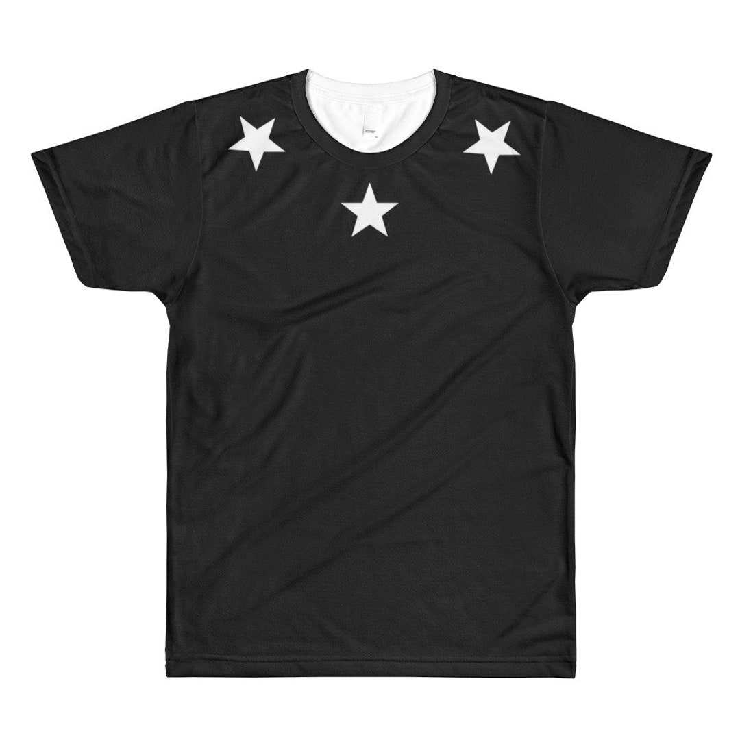 Stars Sublimation Mens Crewneck T-shirt Givenchy Kanye - Etsy