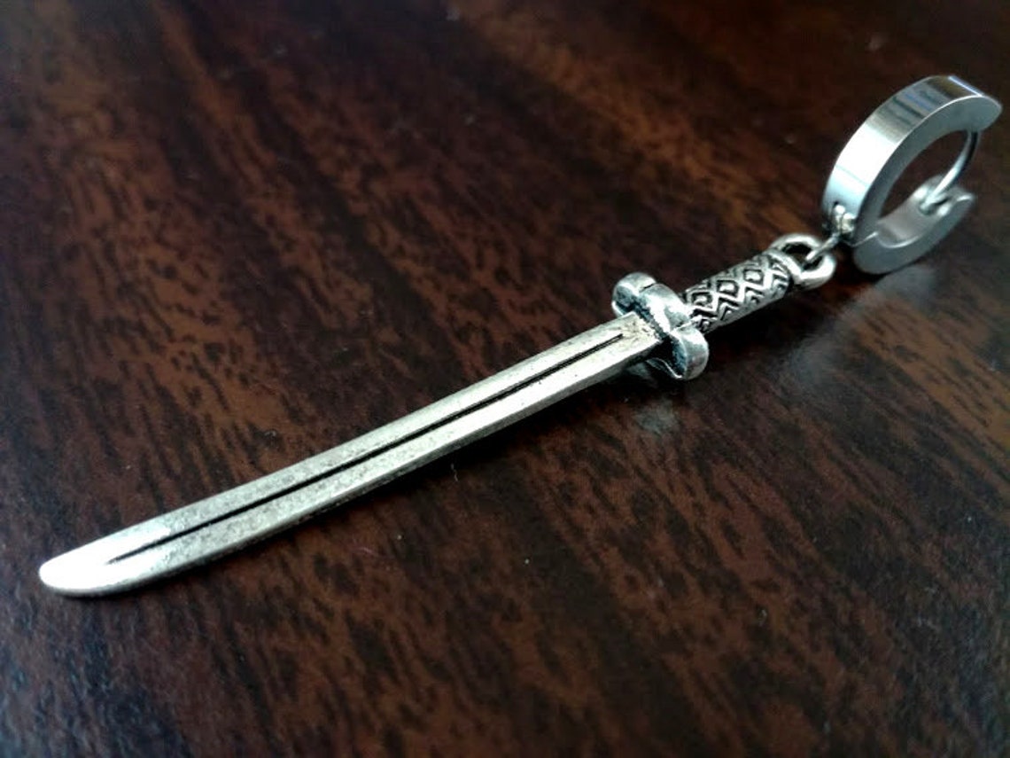 Zelda skyward sword earrings Silver sword earring Anime Etsy