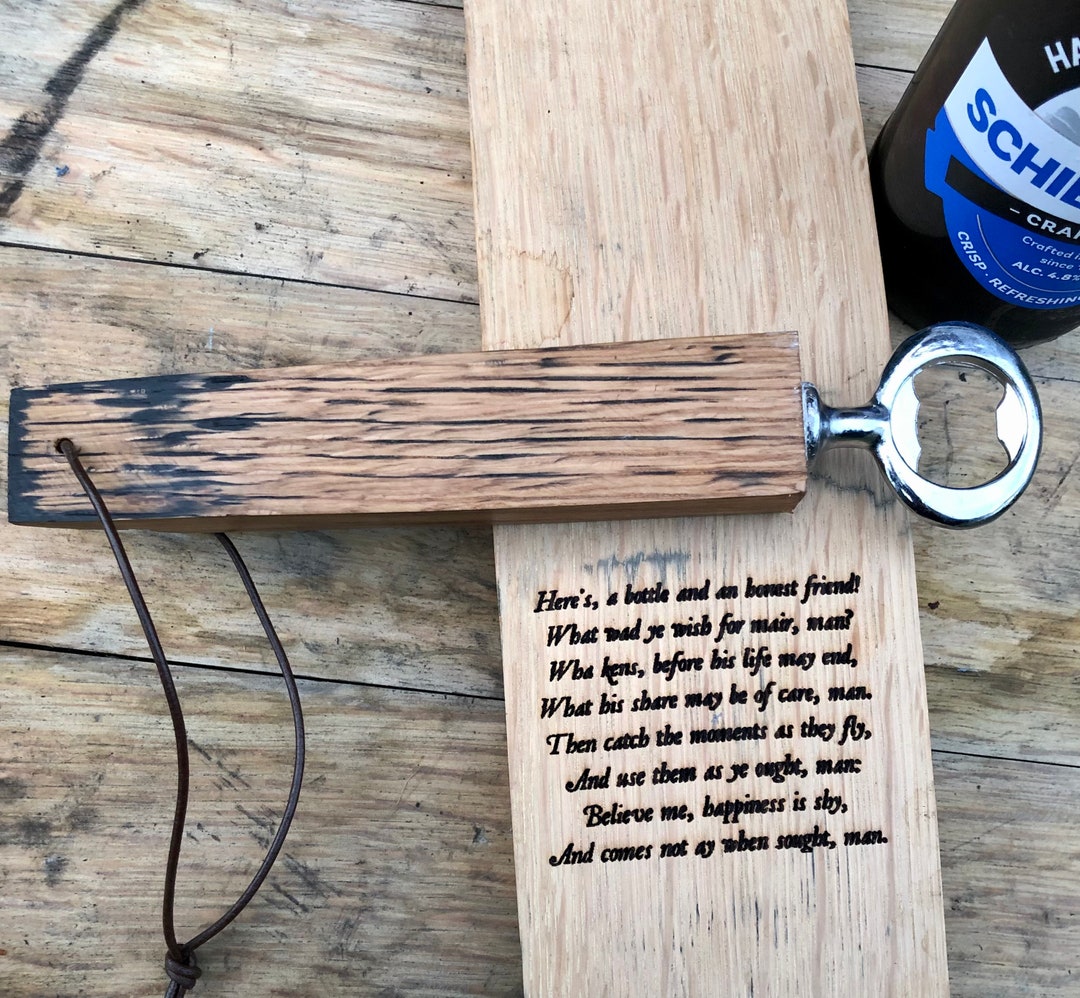 Whisky Barrel Stave Bottle Opener. Solid Oak. Scottish Gifts Etsy UK