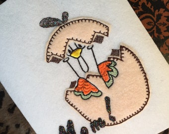 Baby Turkey (4sizes, Cute little baby turkey applique, perfect for Thanksgiving decoration! )