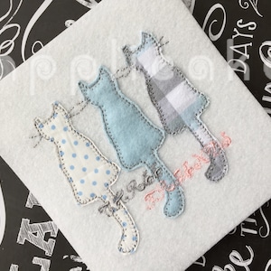 Three Kittens - comes in 4 sizes, The iconic trio! This adorable applique design can turn anything cute!