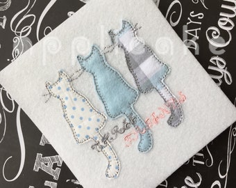 Three Kittens - comes in 4 sizes, The iconic trio! This adorable applique design can turn anything cute!