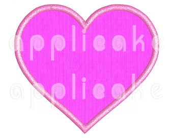 Heart (cute, lovely, love, machine embroidery, applique designs, pink, blue, popular, simple, t-shirt, valentine, clipart)