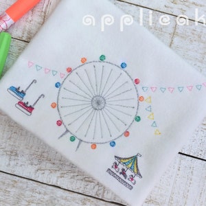 Summer festival rides! (comes in 3 sizes; elegant and simple summer rides; ferris wheel; bumper cars; merry-go-around)