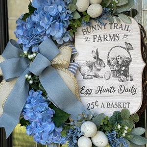 Bunny Trail Easter Wreath image 1