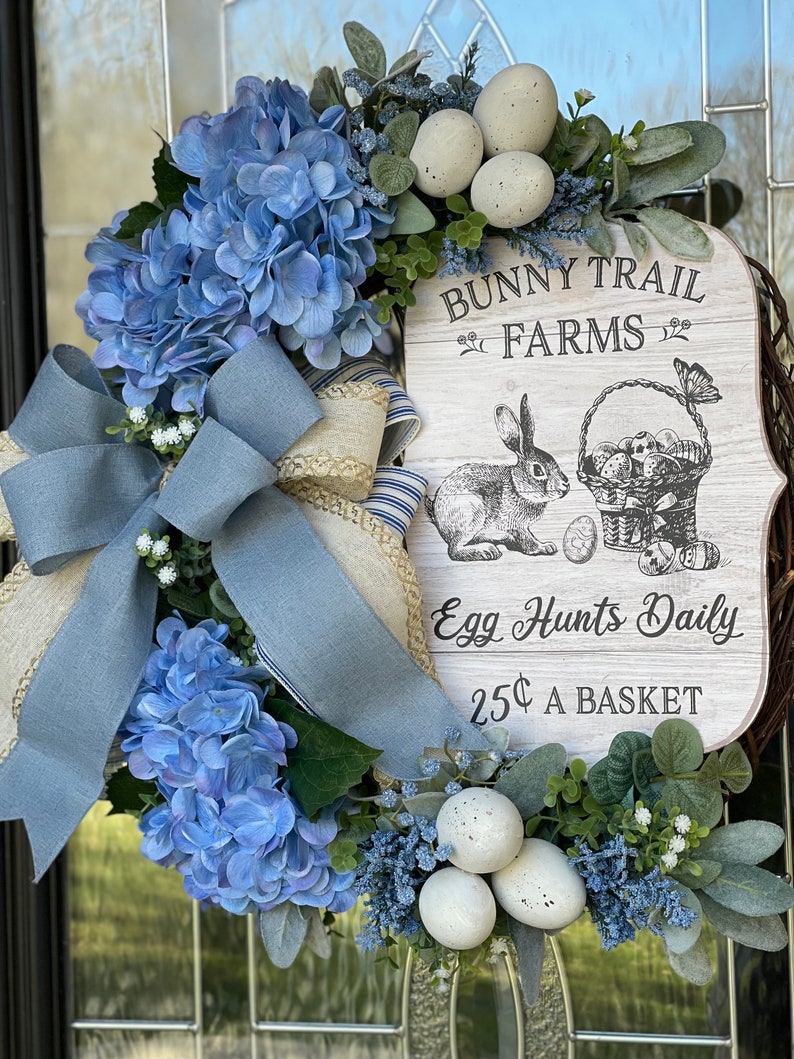 Bunny Trail Easter Wreath image 1