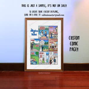 Personalized Comic Book Page, Custom Story Gift (Digital File)