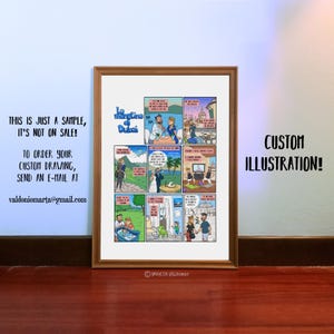 Aangepast stripboek, aangepast cadeau, huwelijkscadeau, jubileumcadeau, verjaardagscadeau, digitaal bestand, afdrukbaar bestand, aangepast portret, cartoonportret