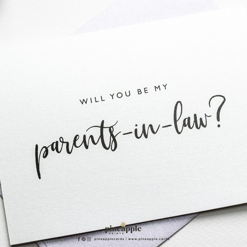 Wedding Note Cards Will you be my Parents-In-Law Card C107