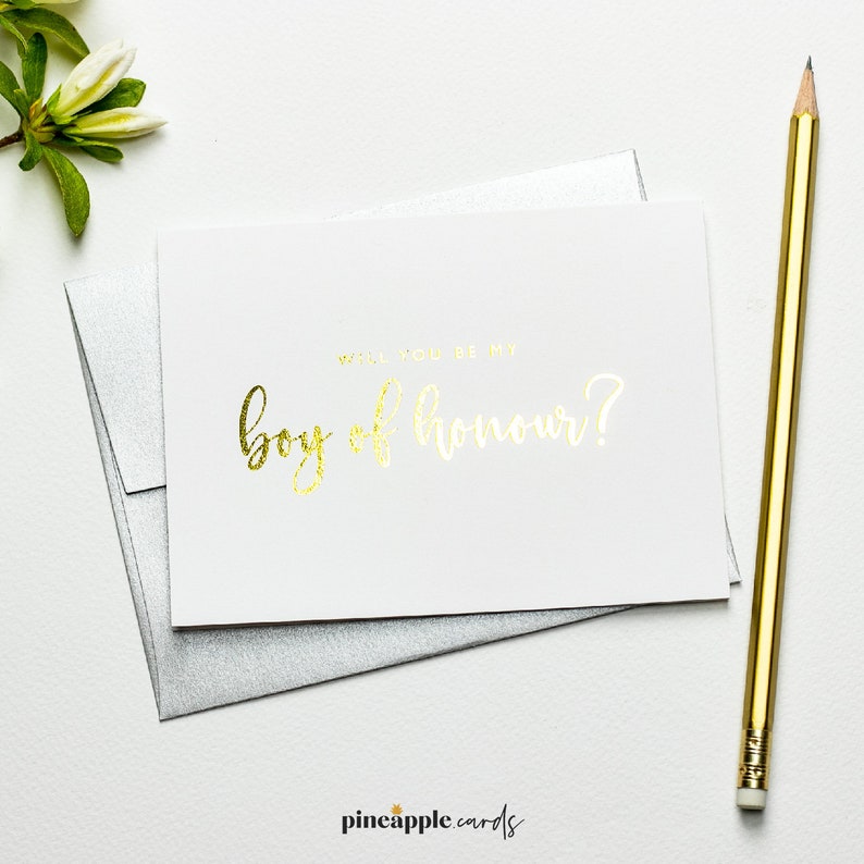 C107 Will you be my Boy of Honour Card Wedding Note Cards