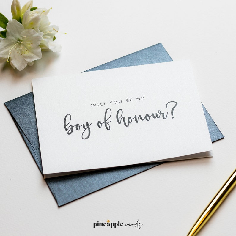 C107 Will you be my Boy of Honour Card Wedding Note Cards