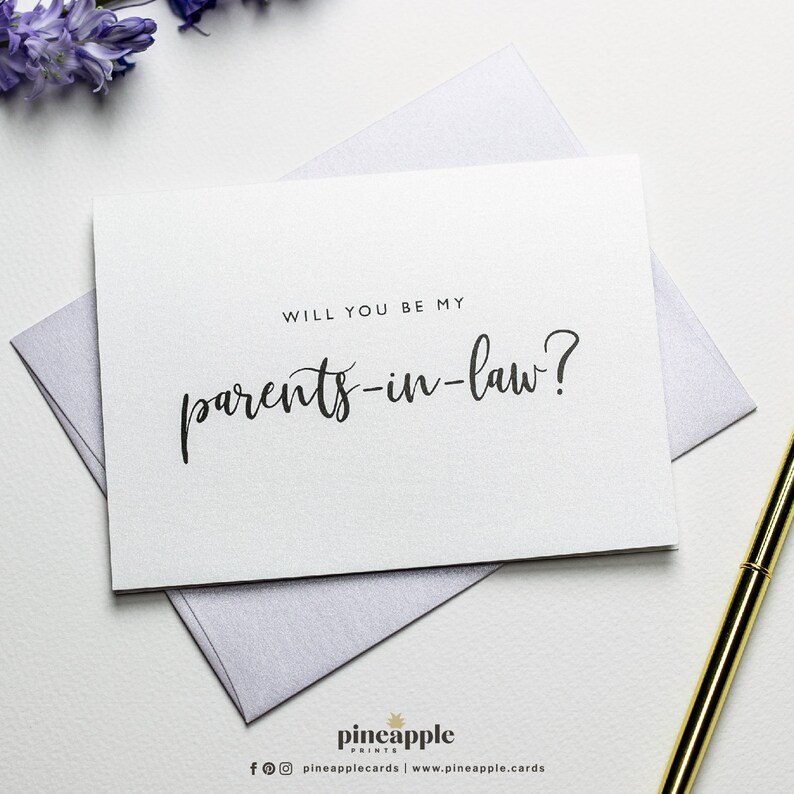 Wedding Note Cards Will you be my Parents-In-Law Card C107