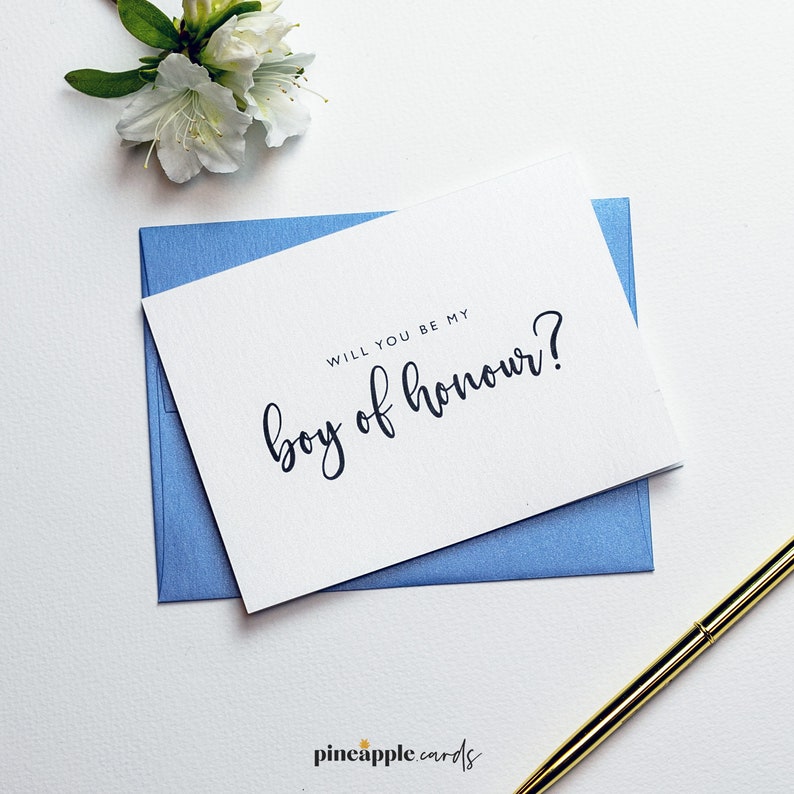 C107 Will you be my Boy of Honour Card Wedding Note Cards