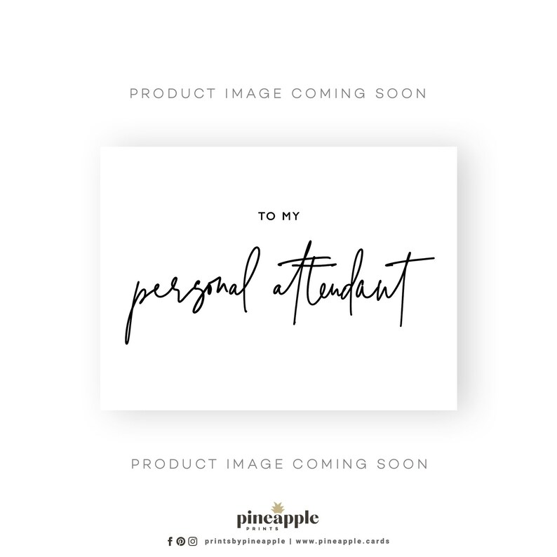 Styled Gold Wedding Cards Personal Attendant Note Card My Personal Attendant Card To My Personal Attendant To My Personal Attendant Card