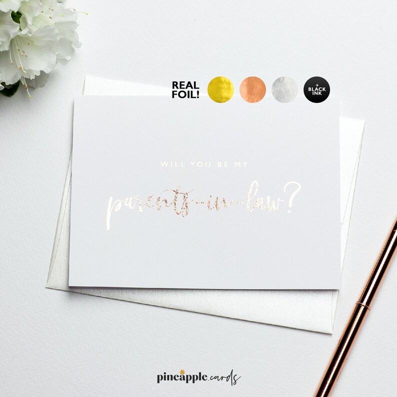 Wedding Note Cards Will you be my Parents-In-Law Card C107
