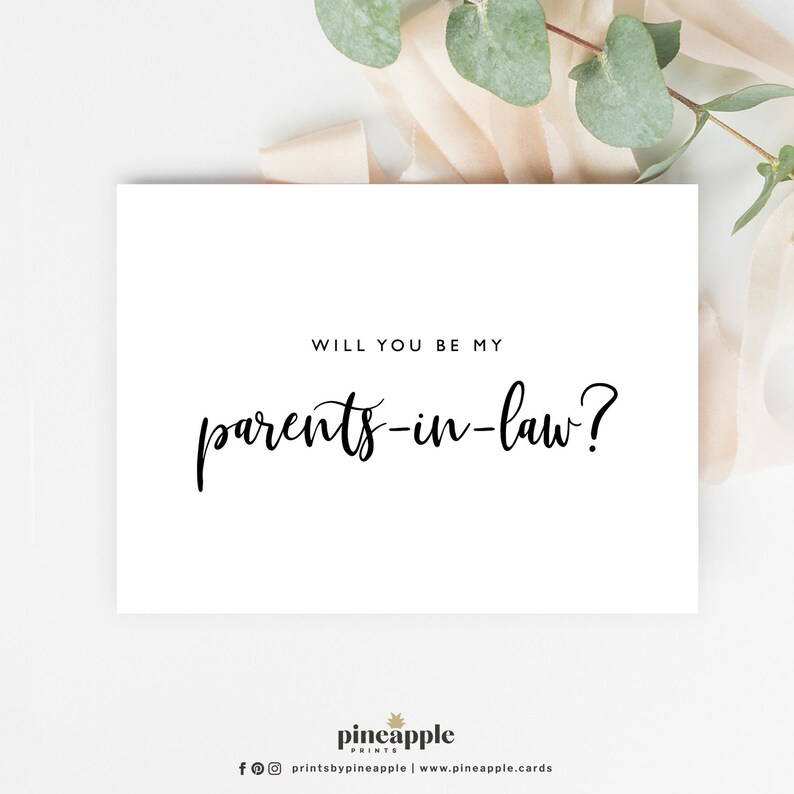 Wedding Note Cards Will you be my Parents-In-Law Card C107
