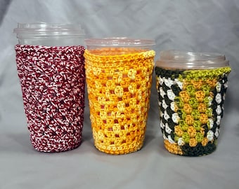Handmade V Stitch Crochet Iced Drink Cozy