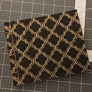 Handmade Black and Gold Journal - Hardcover Japanese Binding