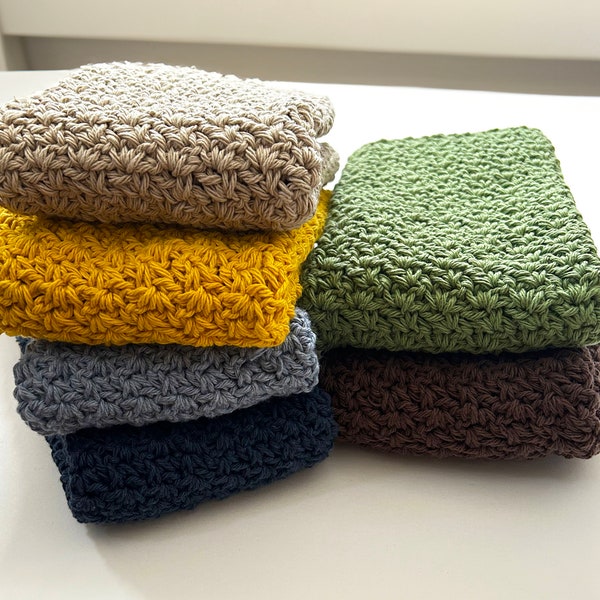 crochet cotton towel - naturals