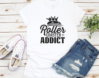 Roller Coaster Addict T-Shirt, Theme Park Tee, Roller Coaster Hair Don't Care, Roller Coaster Lover, Amusement Park Gift, Amusement Ride Tee