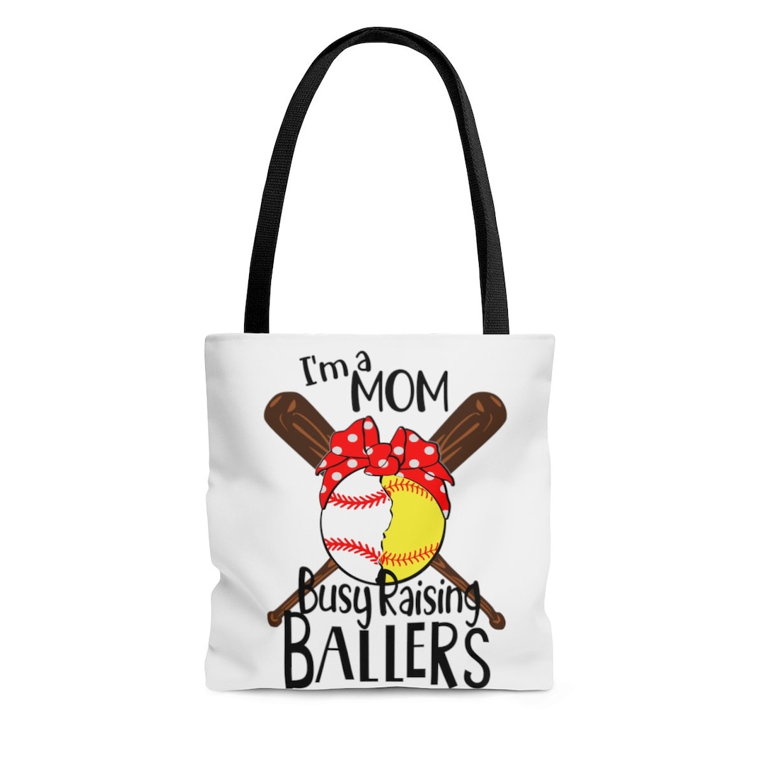 Baseball and Softball Mom Tote Bag Baseball Bag Softball Etsy