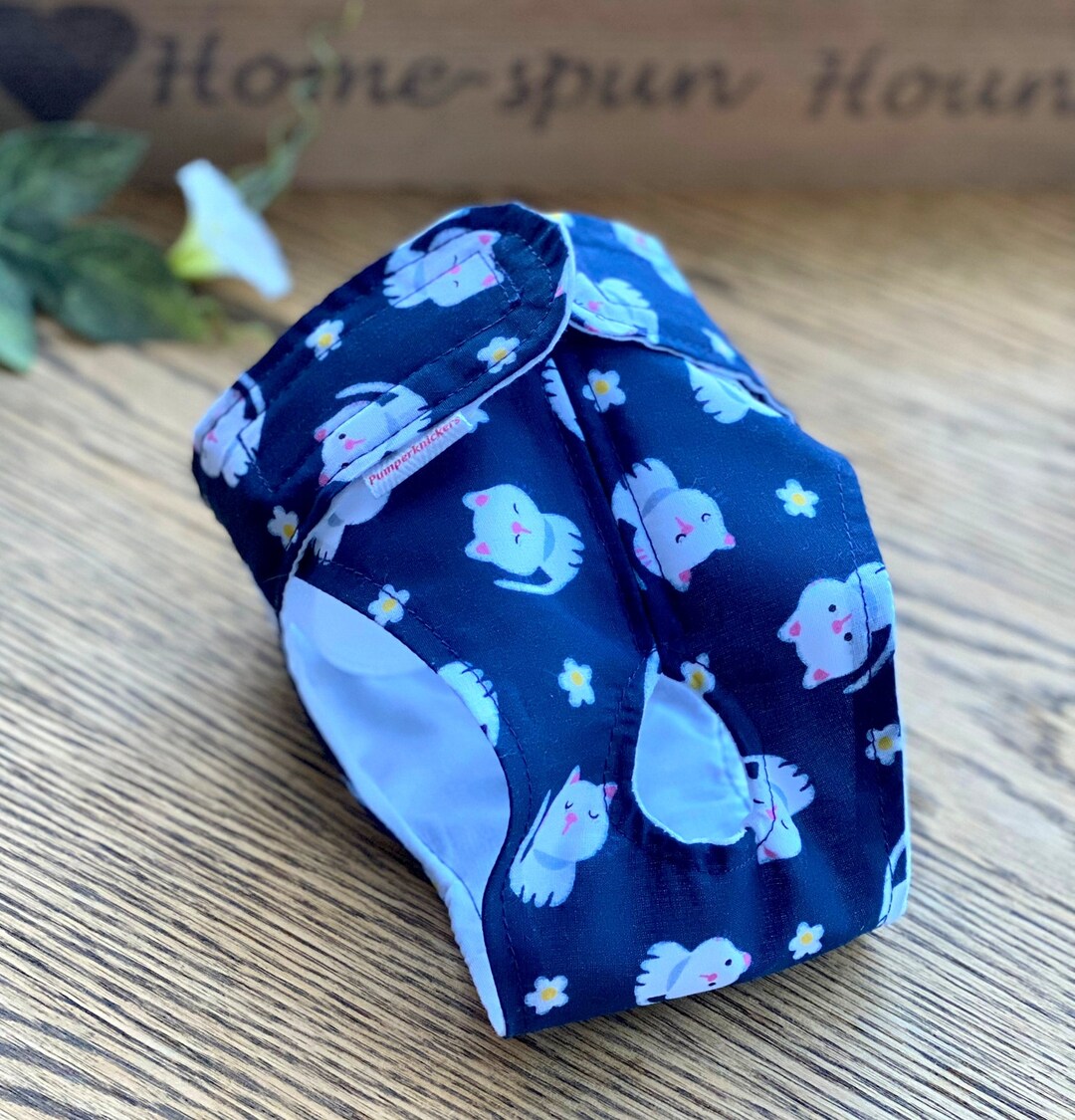 Pumperknickers Navy Cute Cat's Cat Pants / Stud Pants Xxs Etsy