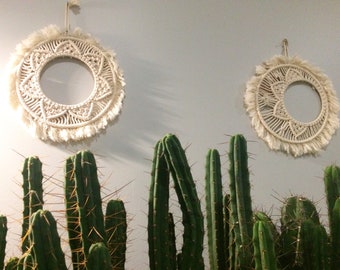 Soleil et Lune en macramé