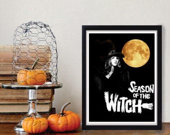 Stevie Nicks, Season of the Witch, Halloween Decor, Art Print