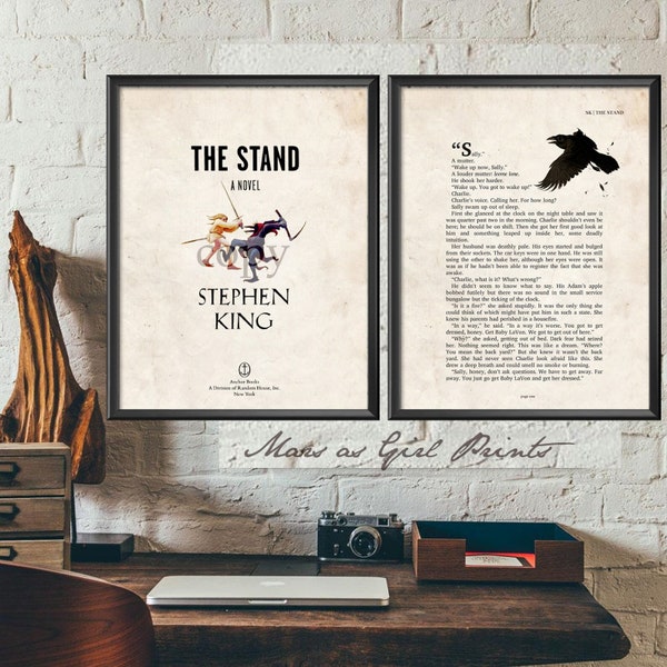 Stephen King The Stand Book Page Set of 2 Art Prints