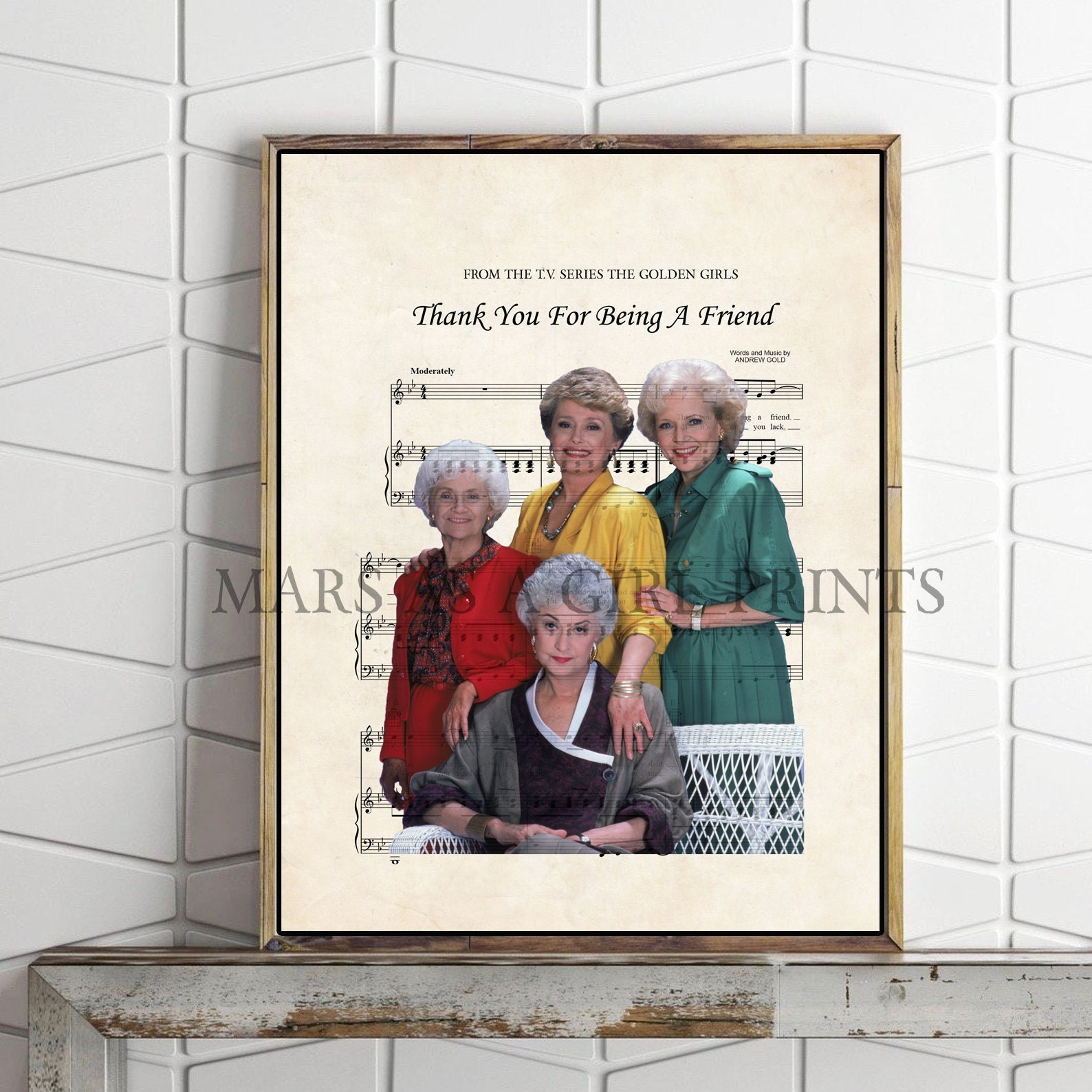 The Golden Girls Thank You For Being A Friend Betty White Etsy