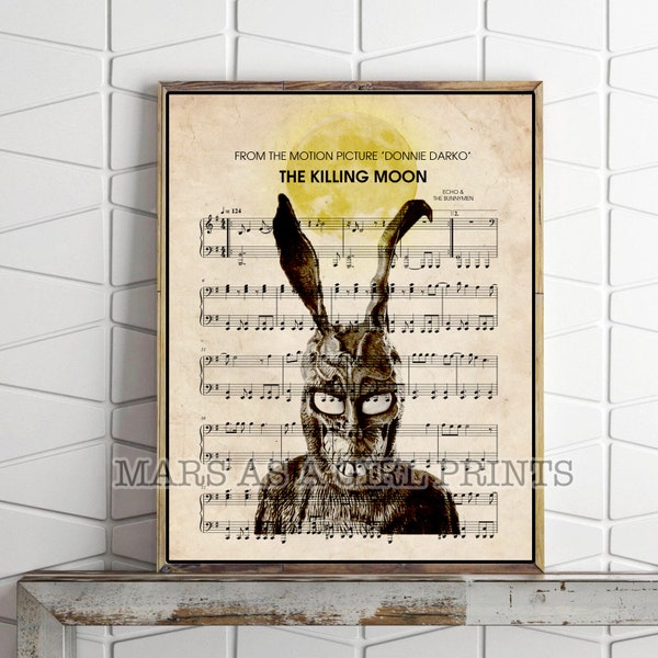 Donnie Darko Movie The Killing Moon Echo & The Bunnymen Music Sheet Art Print