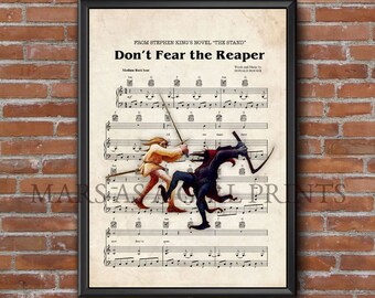 Stephen King The Stand Don't Fear the Reaper Music Sheet Art Print