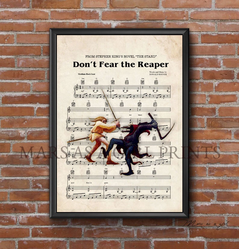 the　Stephen　Fear　Stand　Music　Sheet　King　Reaper　Don't　the　Etsy