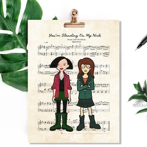 Daria and Jane Music Sheet Art Print