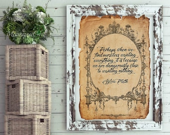Sylvia Plath Poem Quote Art Print