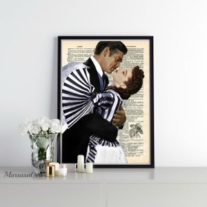 Gone With The Wind Rhett Butler and Scarlett O'Hara Art Print