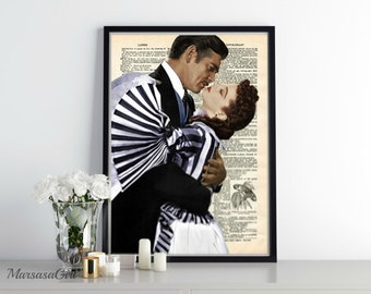Gone With The Wind Rhett Butler and Scarlett O'Hara Art Print