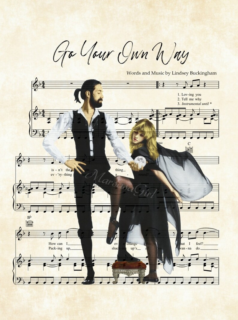 Fleetwood Mac Stevie Nicks Go Your Own Way Art Print Etsy