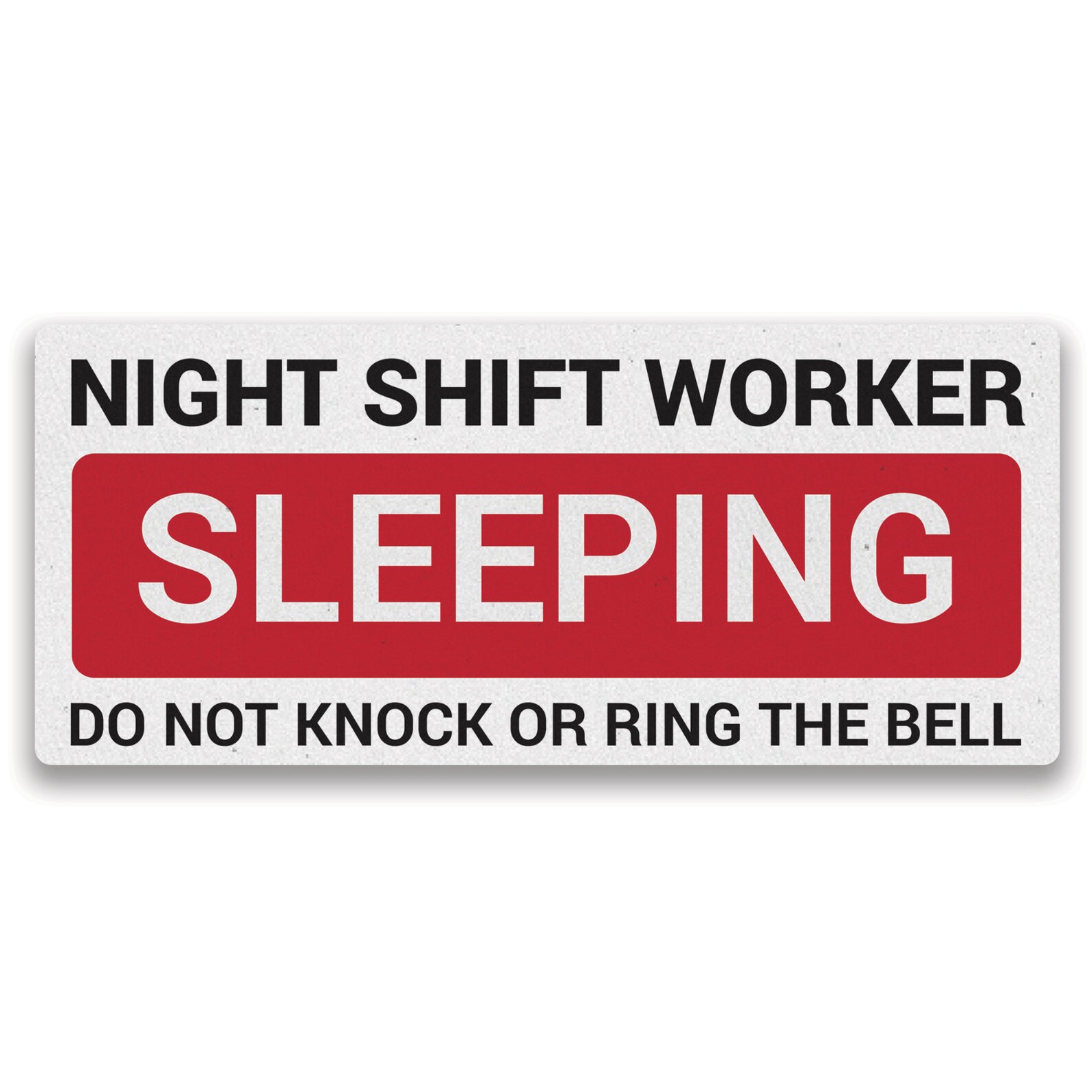 Metal Wall Sign Night Shift Worker Sleeping Red Etsy