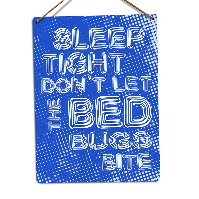 Metal Wall Sign Don't Let the Bed Bugs Bite | Etsy