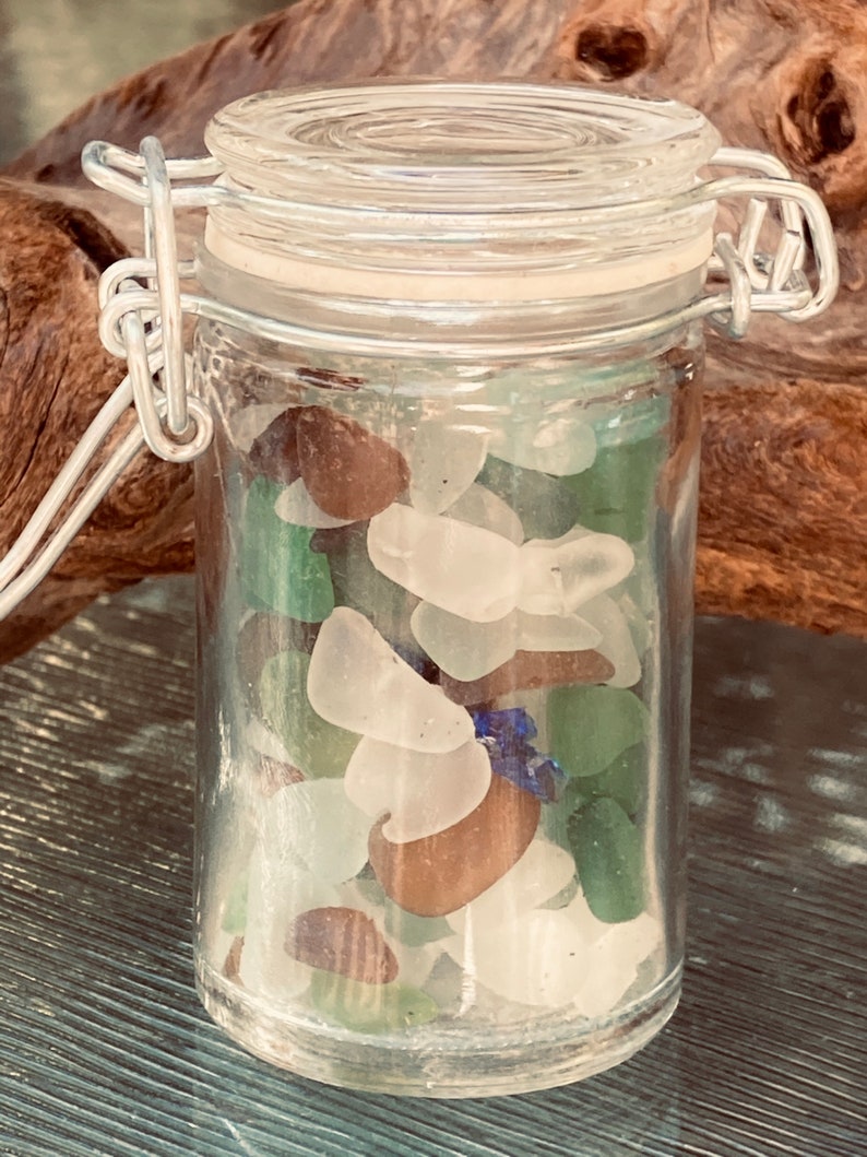 Sea Glass & Polished Rocks Jars Etsy