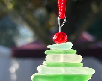 Sea Glass Christmas Tree Ornaments